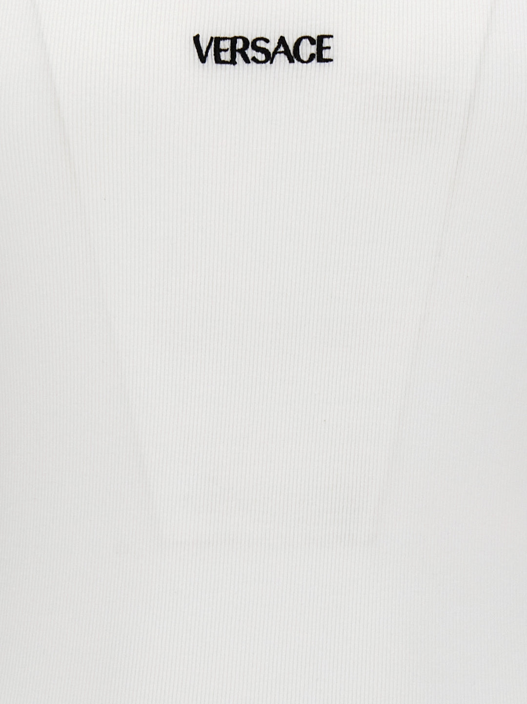 Versace Logo Embroidery Tank Top Top - Bianco | 46fc6d05a243516bf114a7652ef0df2f3f4472a6