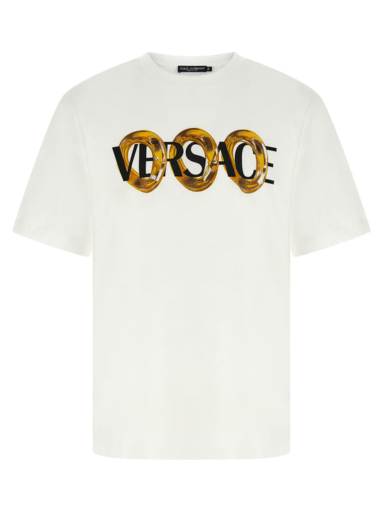 Logo Print T Shirt Bianco