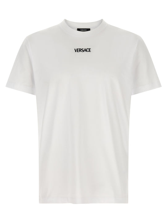 Versace Logo T Shirt Bianco