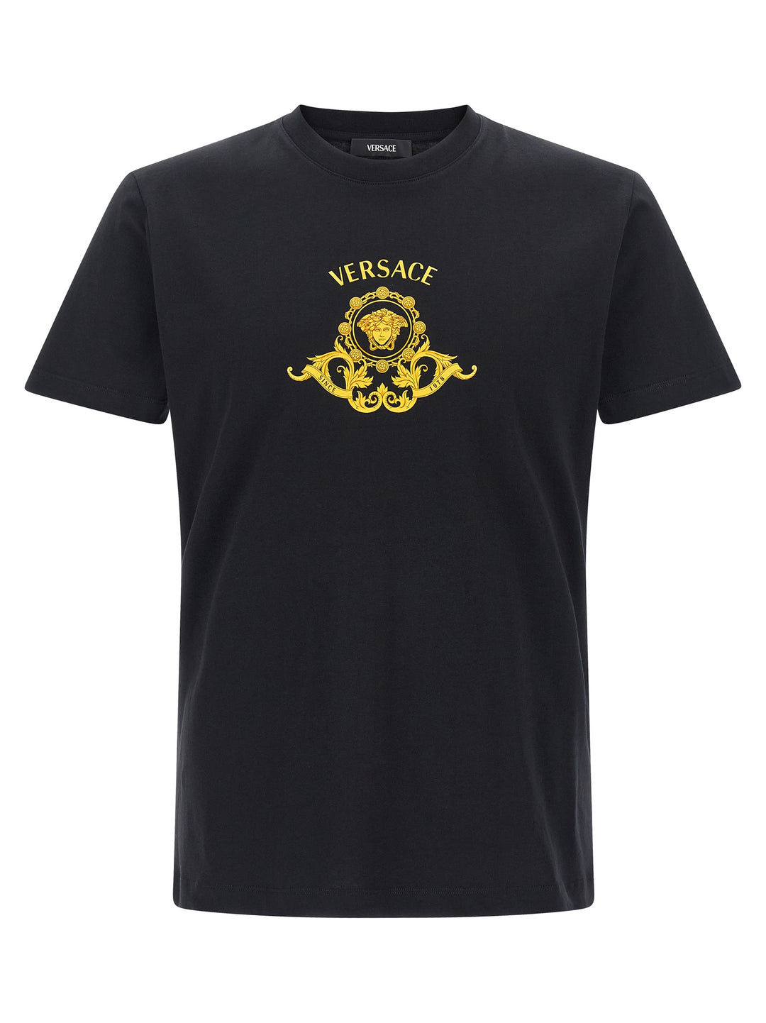 Versace Hall Of Heroes Crest T shirt - Nero | 534b820cb1c01fdd50ad41a38427a0eea9306ecd