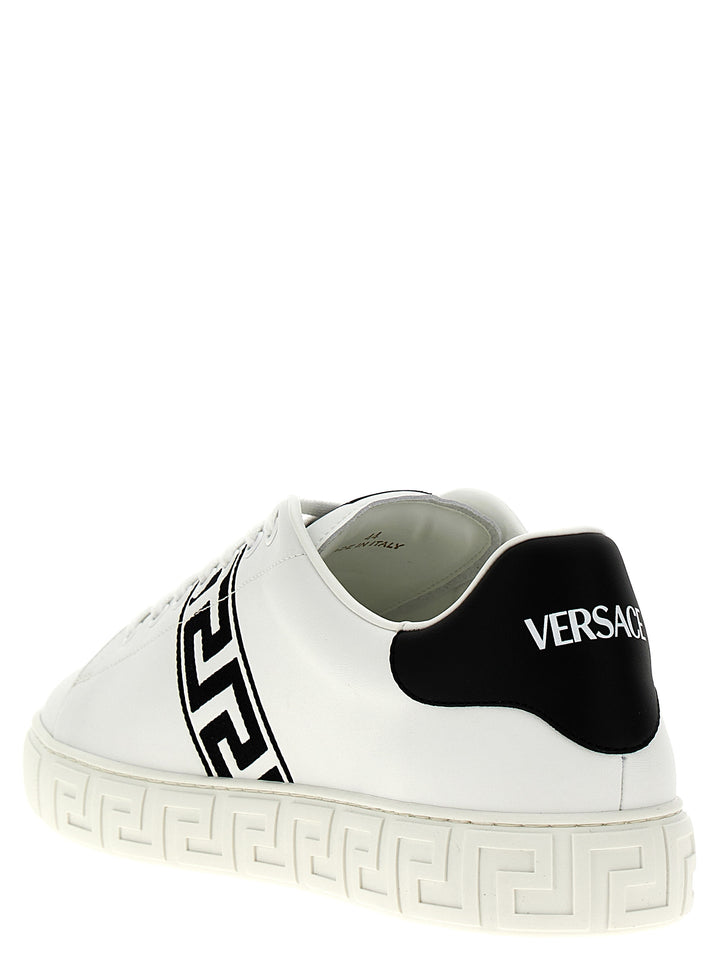 Versace Greca Sneakers - Bianco/Nero | 4b03ad9a8c13a703e225df6d3dc681500c0dcc96