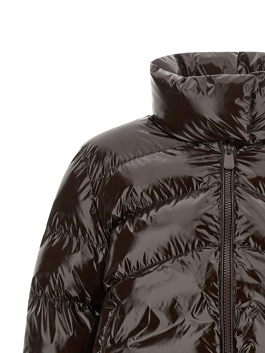 Pinko Love Birds Puffer Jackets - Marrone | 47e27106fe63723c5644c0727089961da9f3fa62