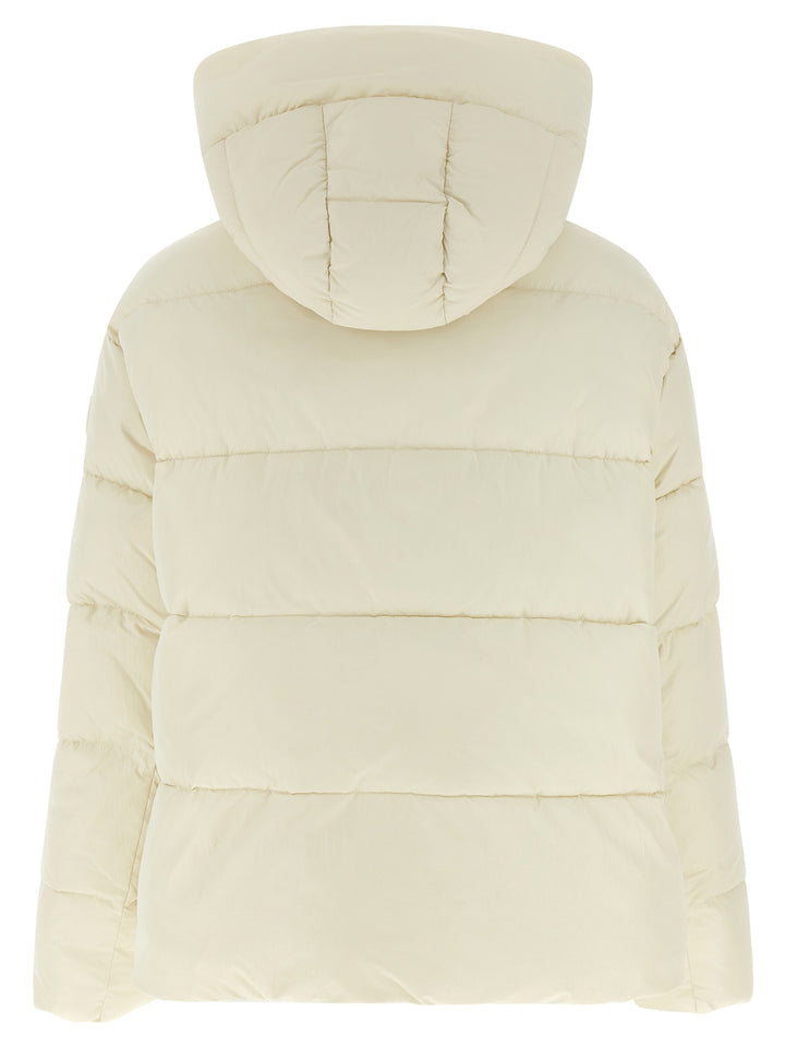 Pinko Love Birds Puffer Jackets - Beige | 55d51a98f025193200e254f918816b85e411bf27