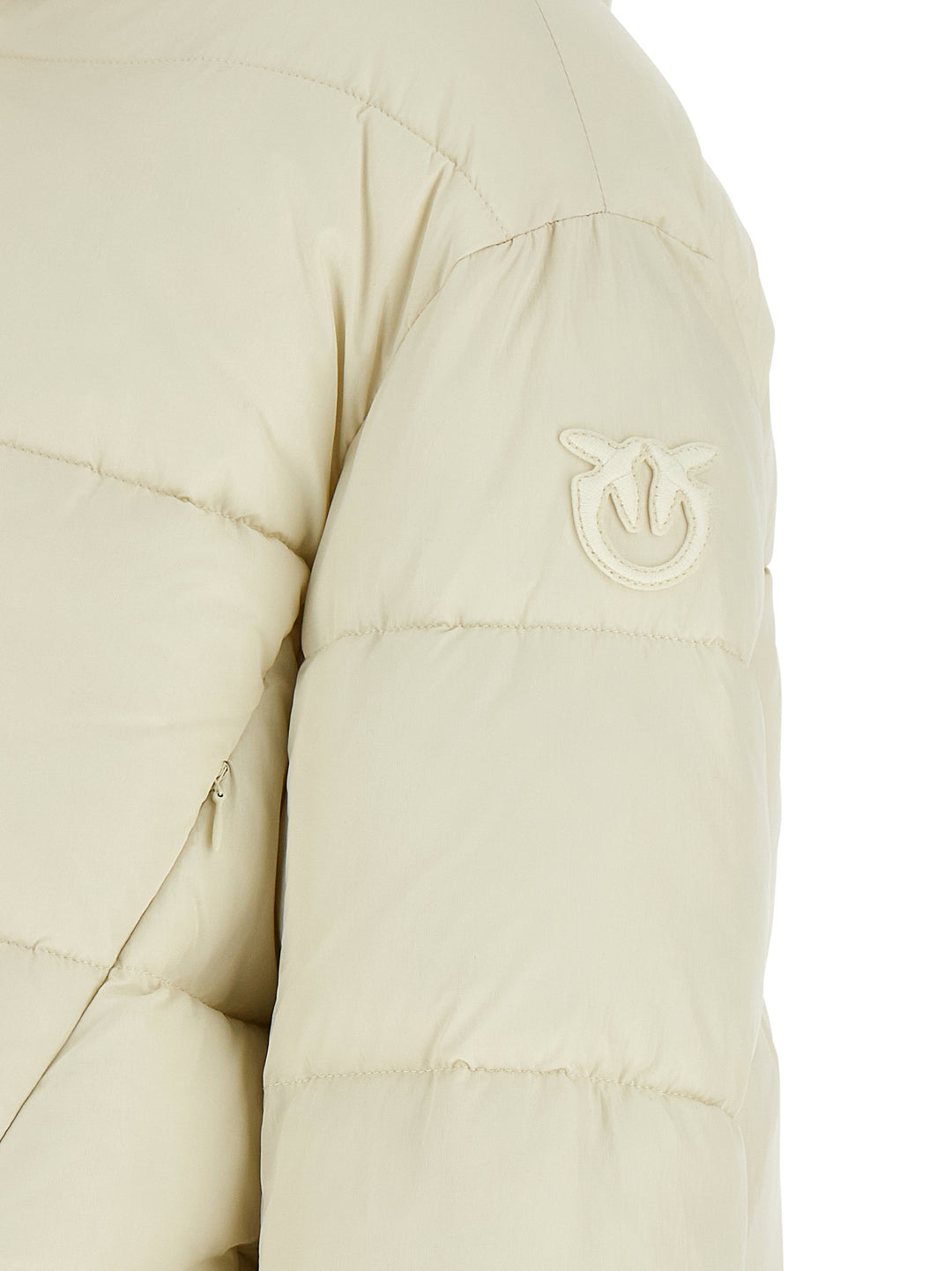Pinko Love Birds Puffer Jackets - Beige | 2a9bd6a85420d0e70d0b28167845e1838a1d2d60