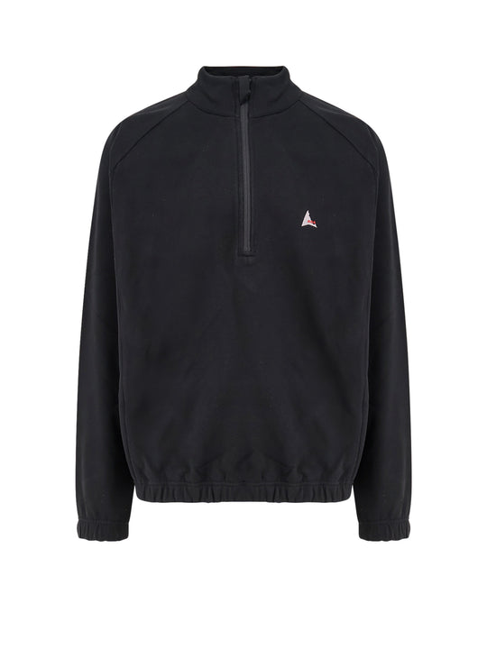 Stretch Cotton Sweatshirt With Logo