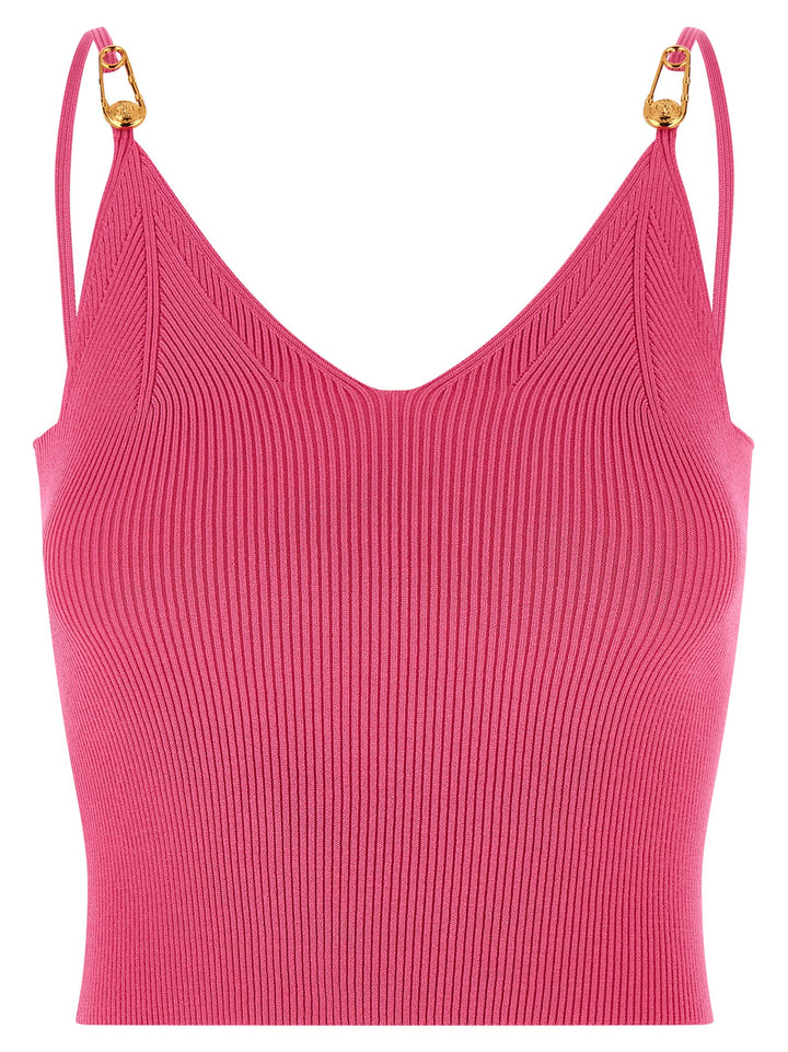 Versace Safety Pin Top - Fucsia | 5adb5375a05cec7316043e7f768ce2a42388698b