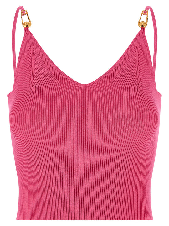Safety Pin Top Fucsia