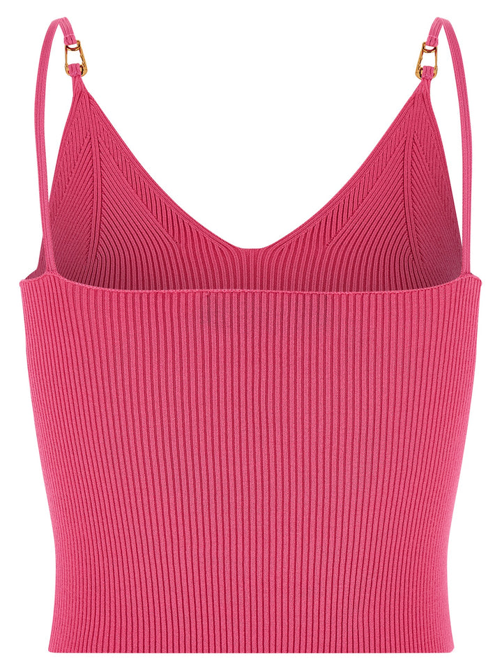 Versace Safety Pin Top - Fucsia | 2255cc16c52182ea9c63179cd064edc27ed4c044