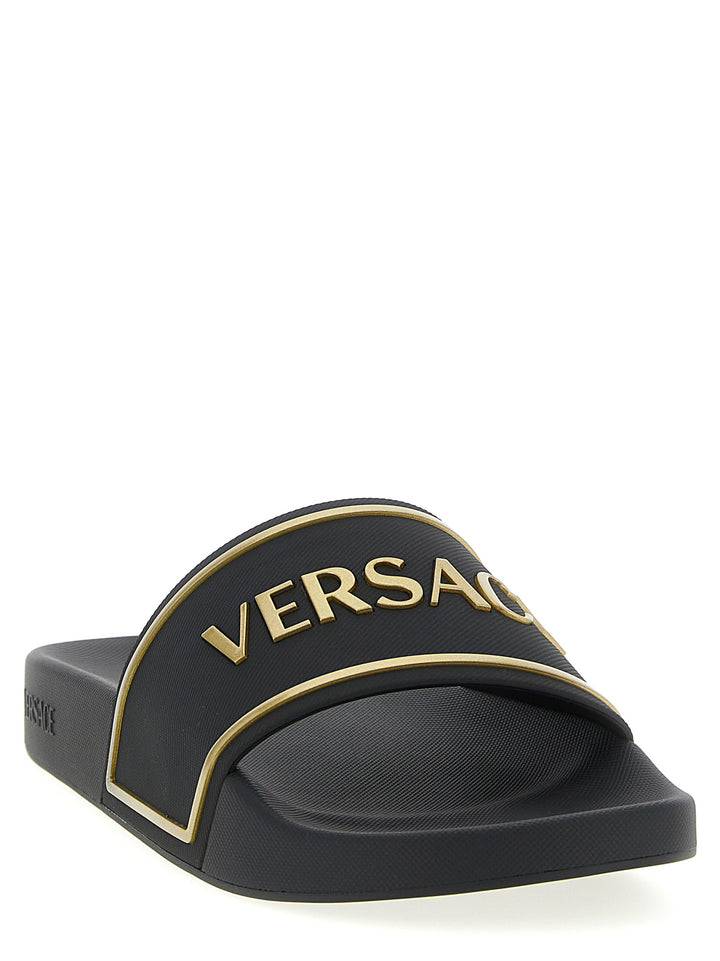 Versace Versace Logo Sandali - Nero | 0e2a77163983ced39e96e90c6cf6a2fee8bd5aea