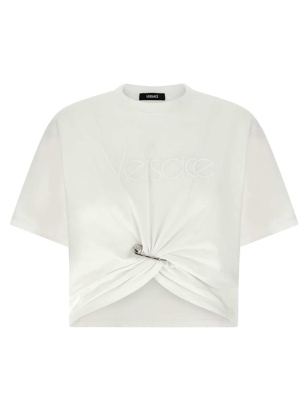 Versace Logo Embroidery T shirt - Bianco | 2e70f632de590a2cccef25a0d4965c13307a3844