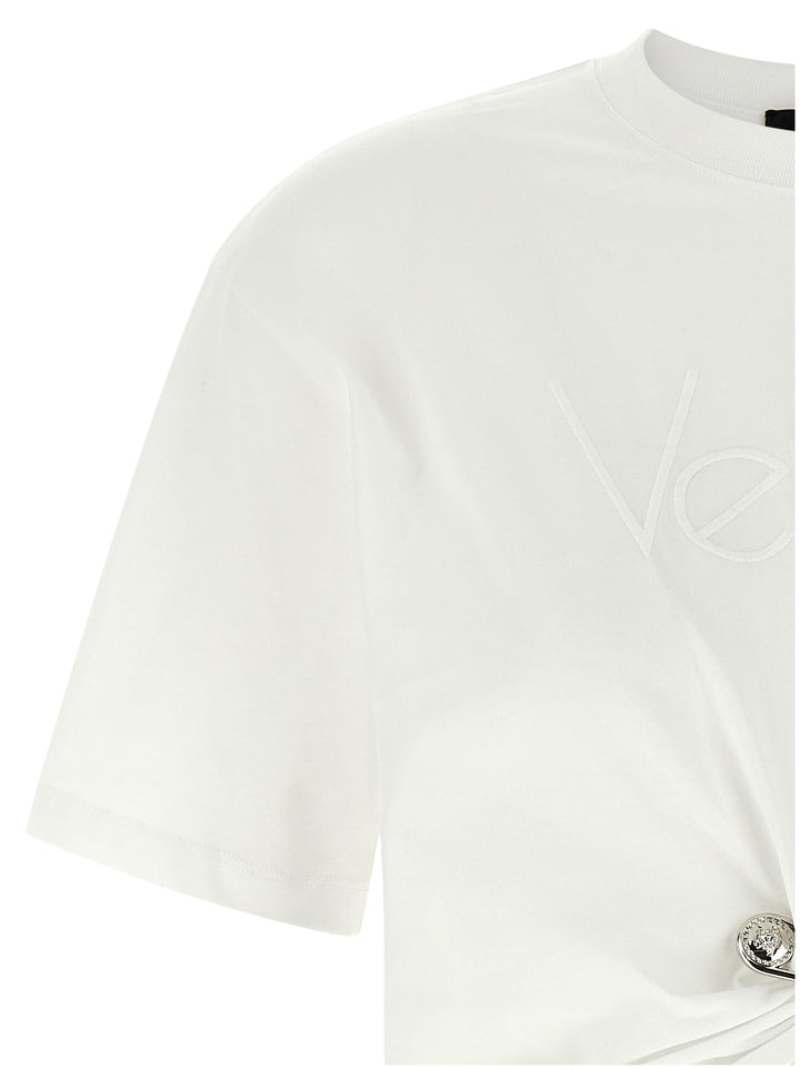 Versace Logo Embroidery T shirt - Bianco | 371ef5e64ec8b7b03109a70b9bce0c2f2f8362bb