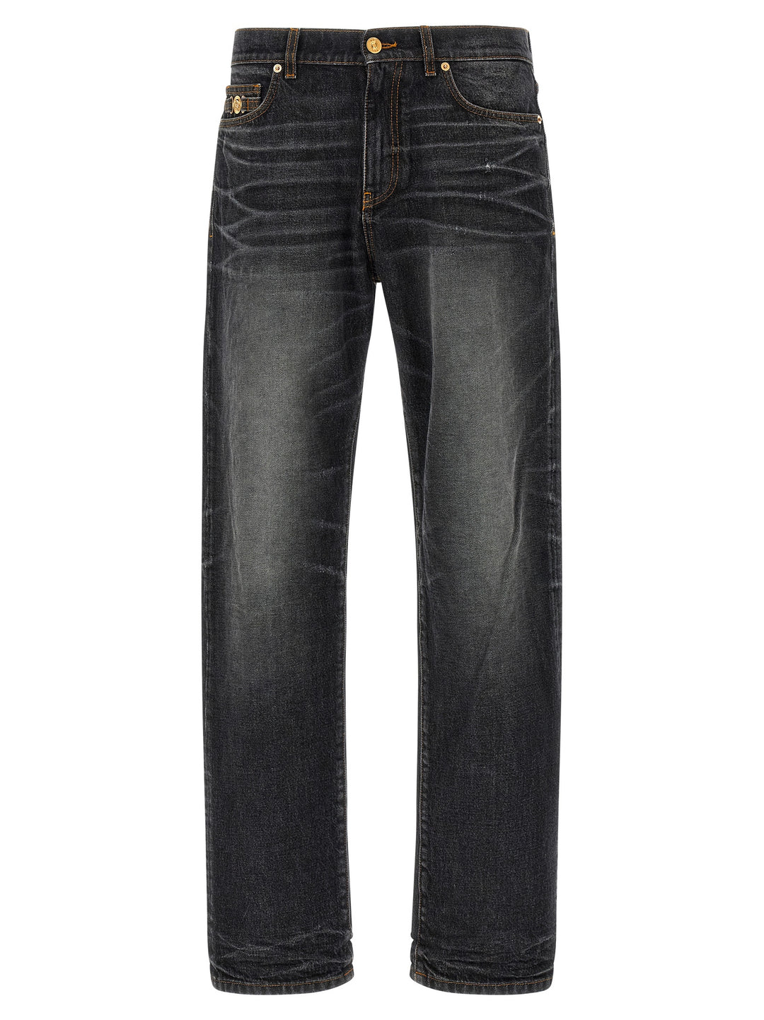 Versace Medusa Biggie Jeans - Nero | 34d6ab06586f3f1bba60598c40d4649cac2407bf