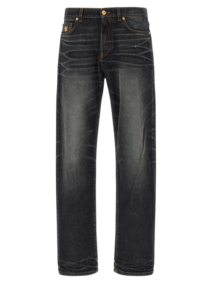 Versace Medusa Biggie Jeans - Nero | 34d6ab06586f3f1bba60598c40d4649cac2407bf