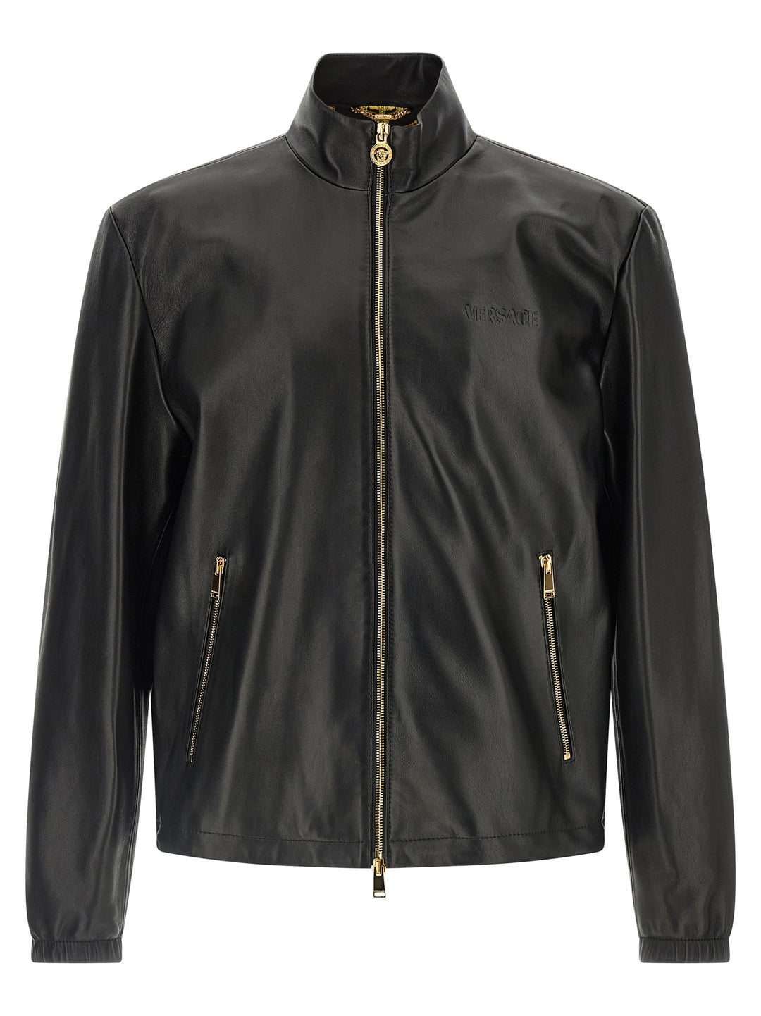 Versace Plongé Nappa Jacket Puffer Jackets - Nero | 5920cabdc8e6df3074b31ce4b273e7a4a3e3c926