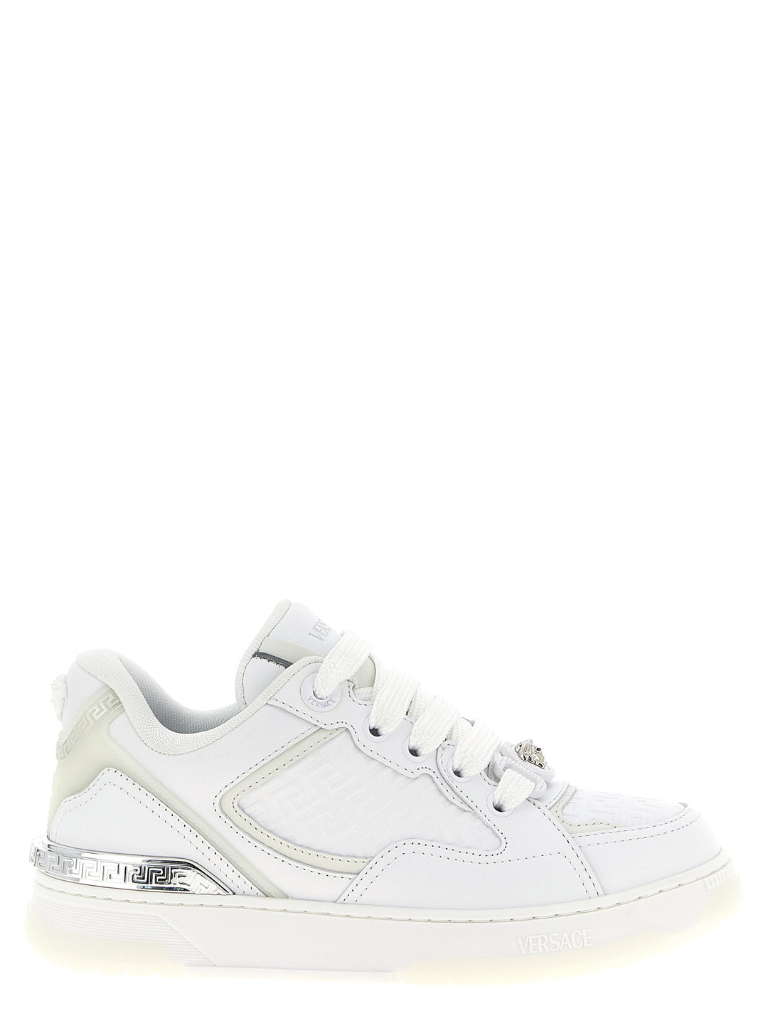 Versace Biggie Basket Sneakers - Bianco | f1dc5a36bb5b7a78291551d3dd61cb9280f8073c