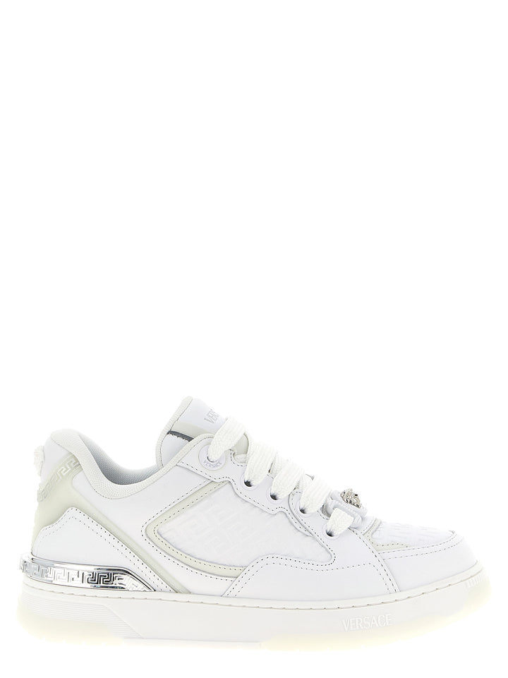 Versace Biggie Basket Sneakers - Bianco | f1dc5a36bb5b7a78291551d3dd61cb9280f8073c