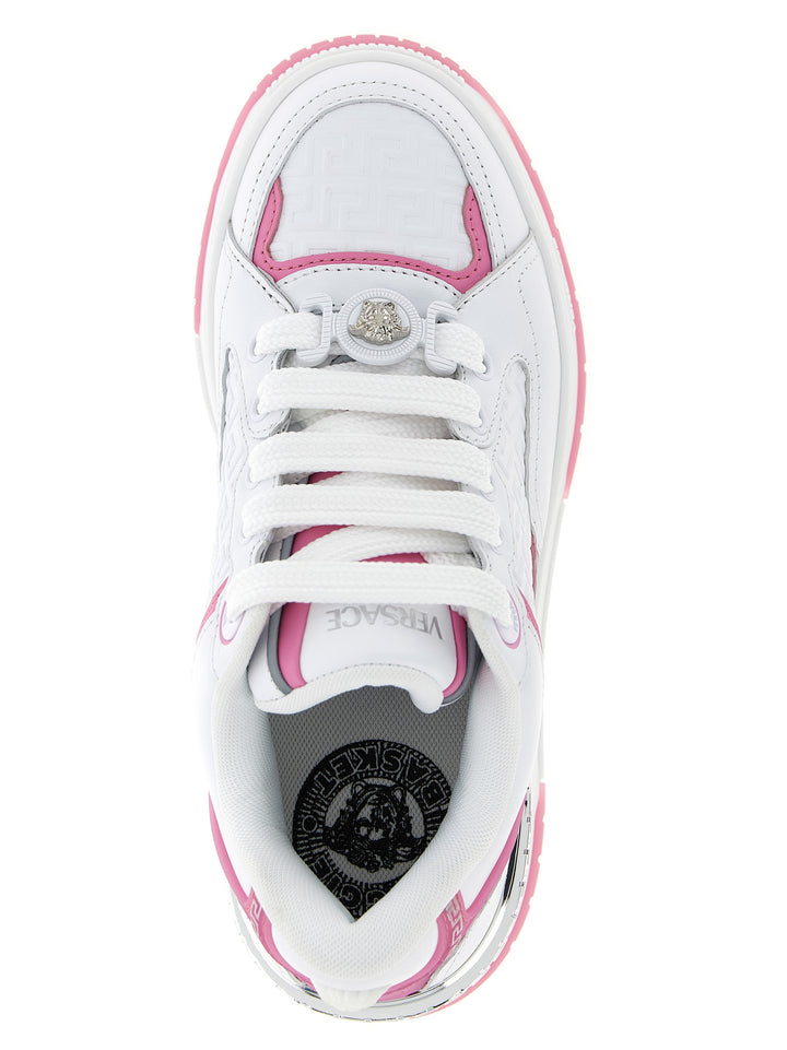 Versace Biggie Basket Sneakers - Rosa | 28de588b44623765ca99e21f5164332343232309