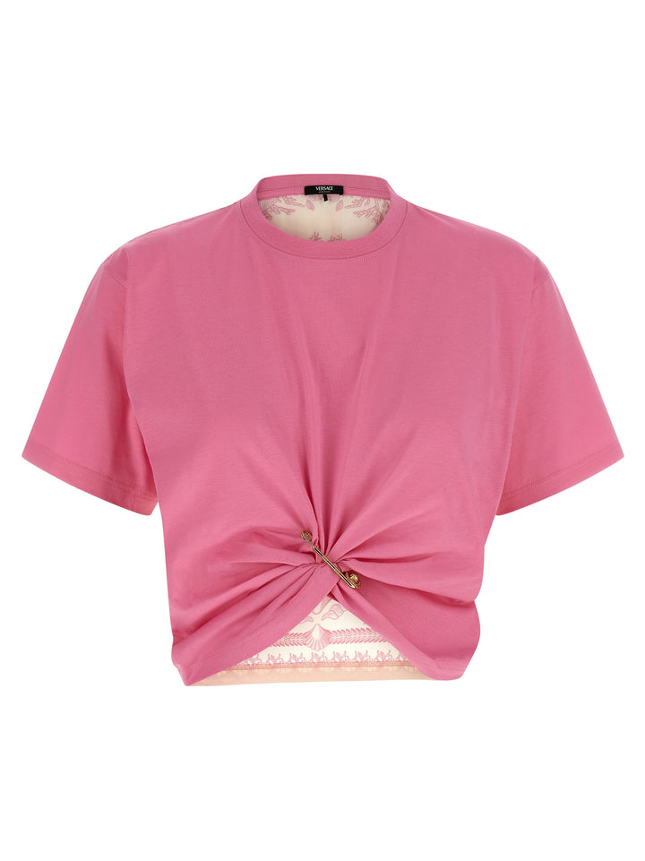 Versace Underwater Barocco T shirt - Rosa | d0cfa2932c61fed24f4a210153cd5a62fd4e5fdb