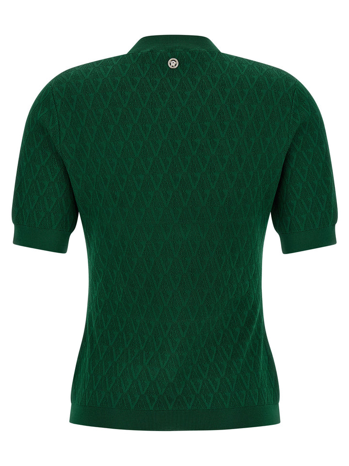 Versace V-Pattern T shirt - Verde | 1cebf27c4949cf8ea030204b337d60448b68a6b7