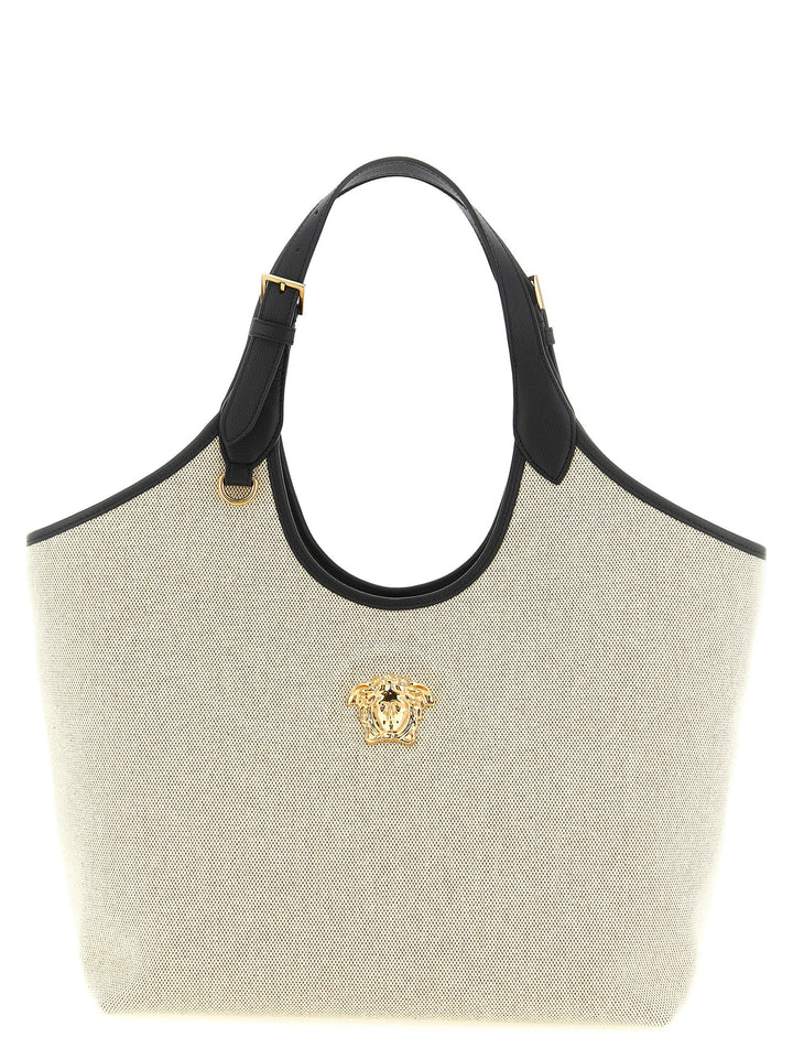 Versace La Medusa Tote - Beige | 037c2e972fdf6e3a0391ae5a13ab18896f98be7e
