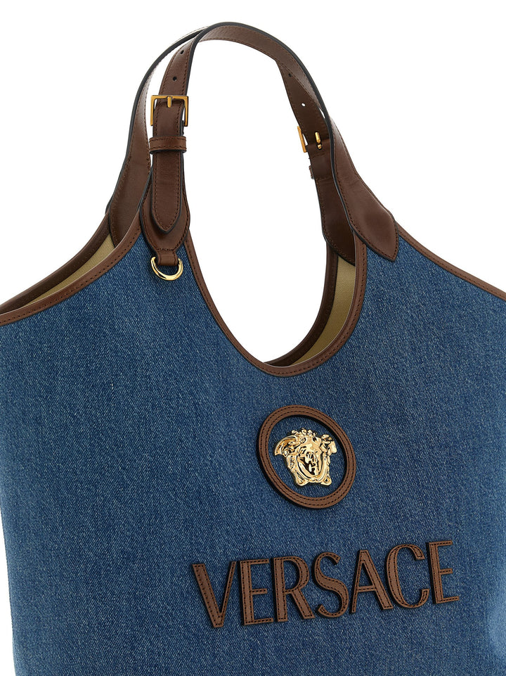 Versace La Medusa Tote - Blu | 0f5a27807f9363690d34b3e08a615d3e31784d08