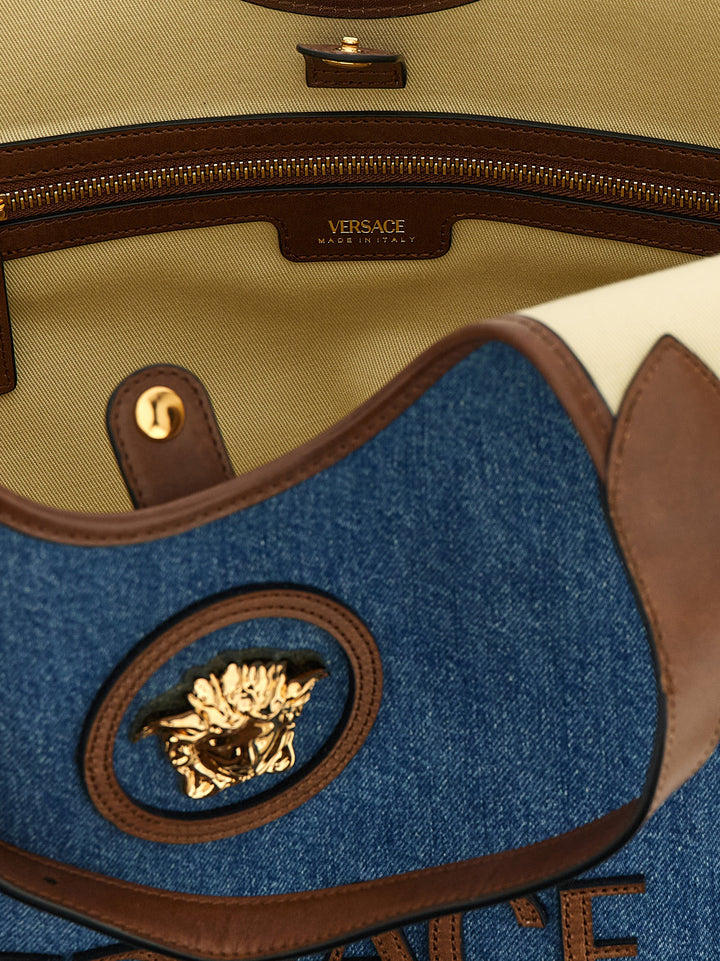 Versace La Medusa Tote - Blu | c0a3c71f240531cd07014f04b53321b32b5d27e7