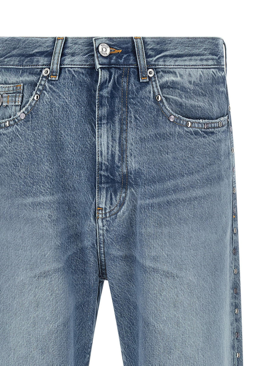 Versace Studded Jeans - Blu | a79198b8bdb489df3933f23bcd96bf564c1abeb8