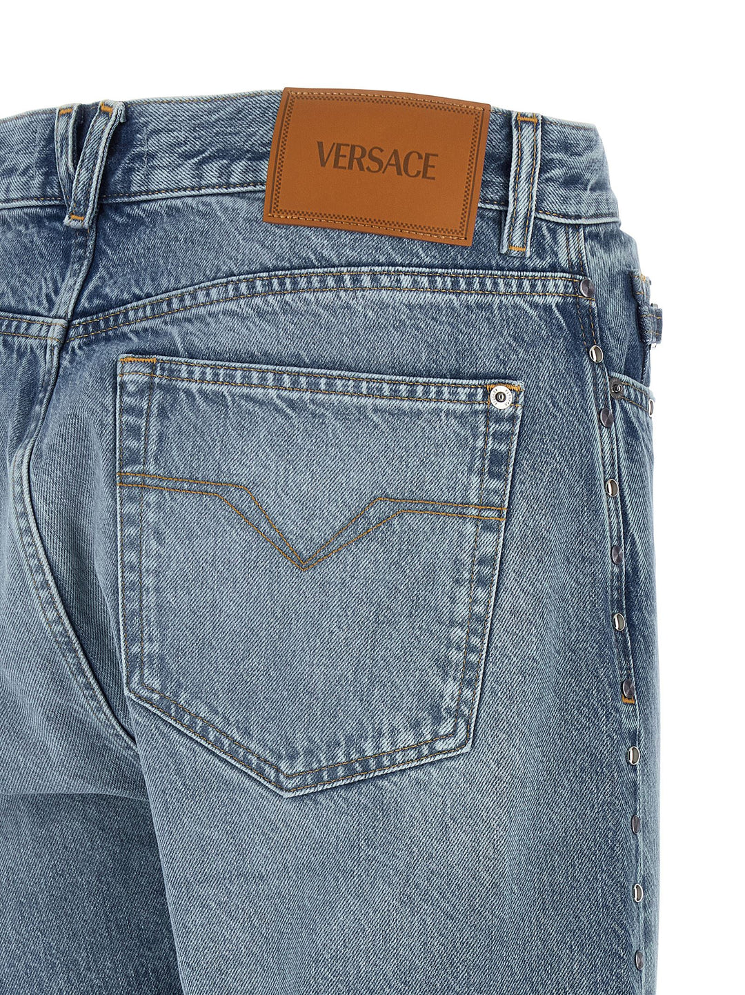 Versace Studded Jeans - Blu | ce948089cb4630914c49062b95d4b89108866ec1