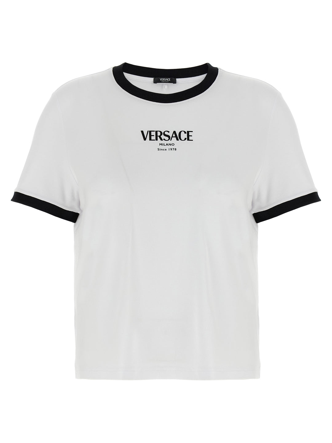 Versace Logo T shirt - Bianco/Nero | f2fad2f8fd9f60c80eb3fab10e1dbc63ac387510