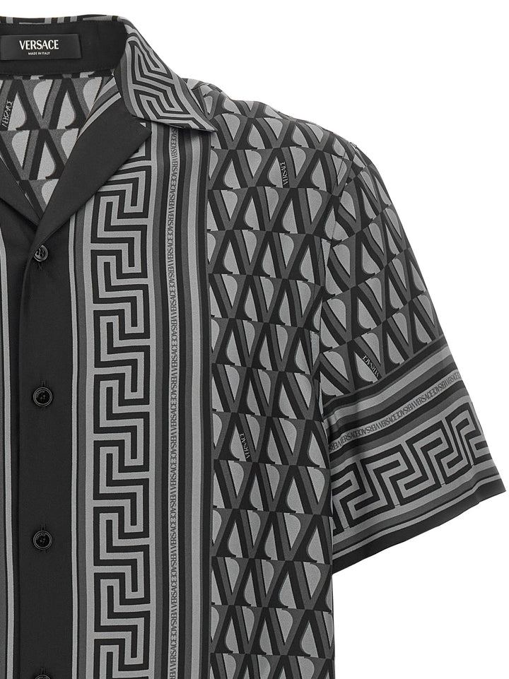 Versace V Greca Camicie - Grigio | 082dc4265fd7fe368f967d7be9a23dad1eac1bdc