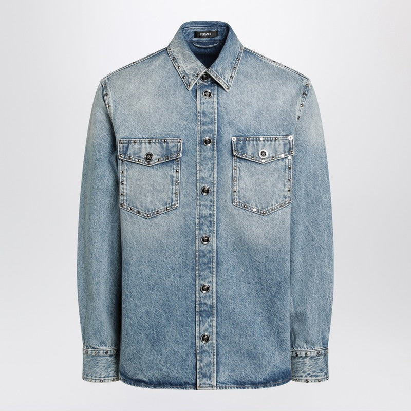 Versace Shirts & Tops - Celeste | 30064fb7e9483f7b6ed38a1e0a6ccb9d75eec23a