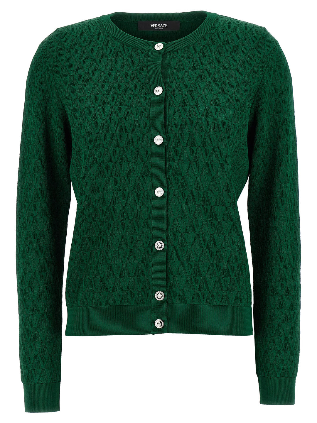 Versace Cardigan Pattern V Maglioni - Verde | 71f6c4aa464b0e605d0cdf96e7ec6f18c4564624