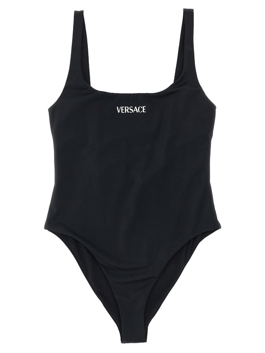 Versace Logo Beachwear Nero