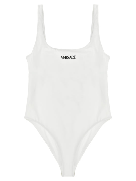 Versace Logo Beachwear Bianco