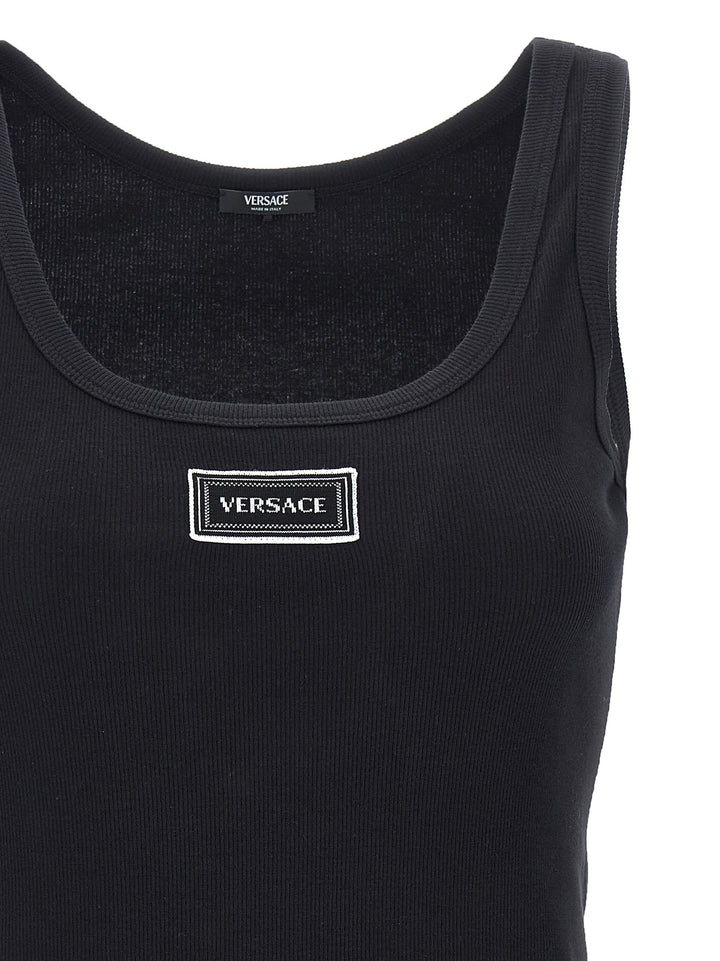 Versace 90s Vintage Logo Top - Nero | 0e0207f415092d8fef05b31d490e2414bffaf33e