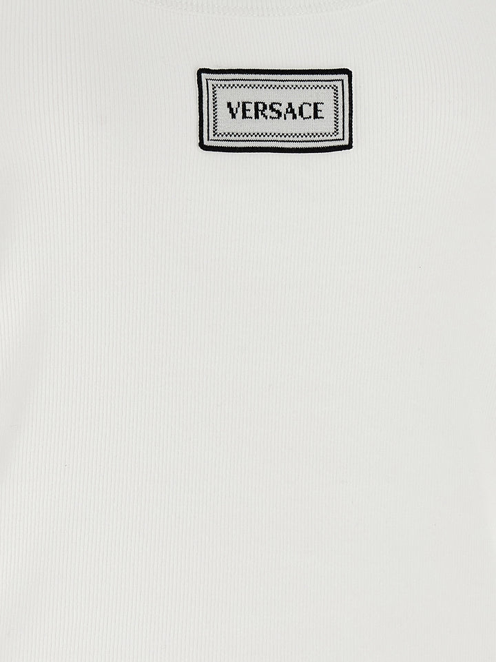 Versace 90s Vintage Logo Top - Bianco | b894c22b87e5b0c80a0f95cefb45e2515d042916
