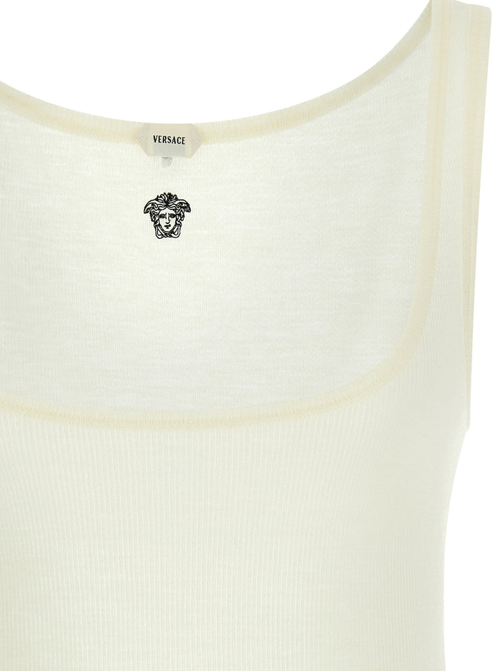 Versace La Medusa Top - Bianco | b5521c9f74cc0058750dbab457e26479fa5fbf7e