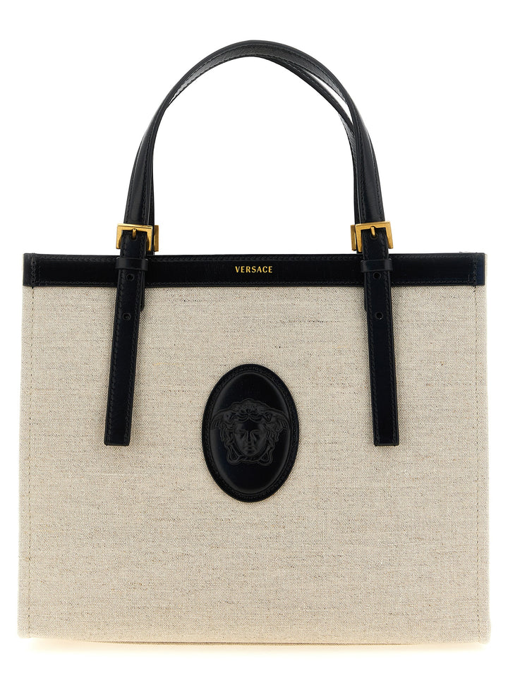 Versace Rivière Tote - Beige | 2d3296bf954df06ad5ca38f04d0a30355e19edde