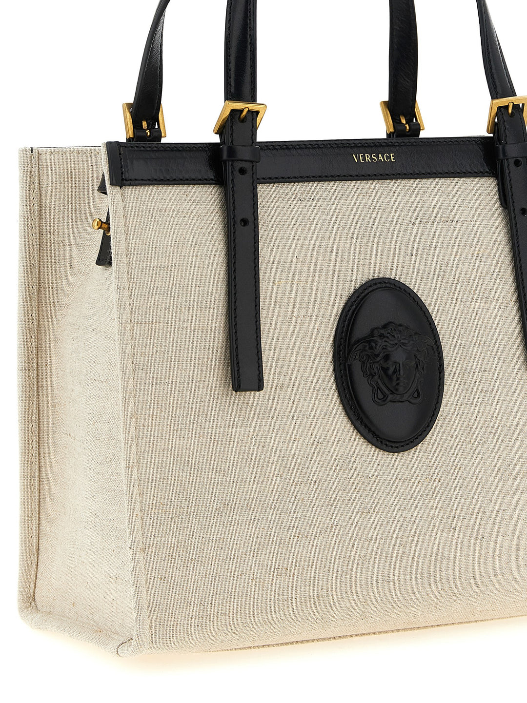 Versace Rivière Tote - Beige | 92a8e252c240a5f2780e59be65578562f4577fa3