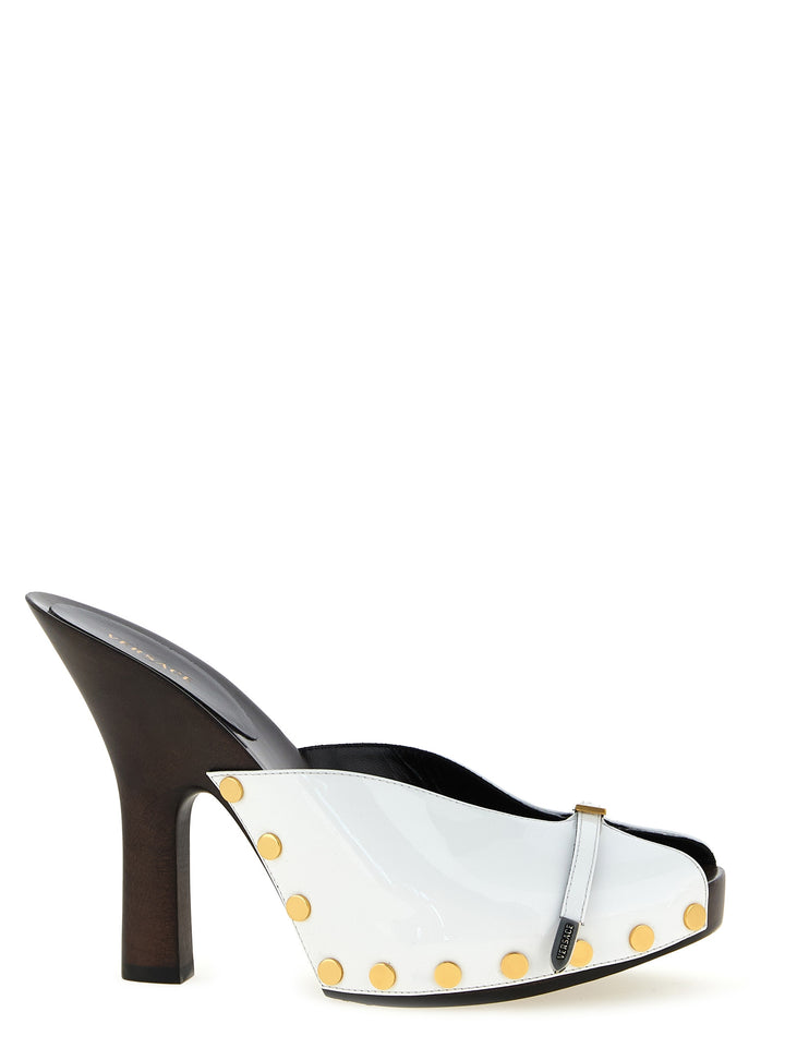 Versace Sassi Decollete - Bianco/Nero | e4f031fdbee93d0c03fcaceafc14b54454e65f26