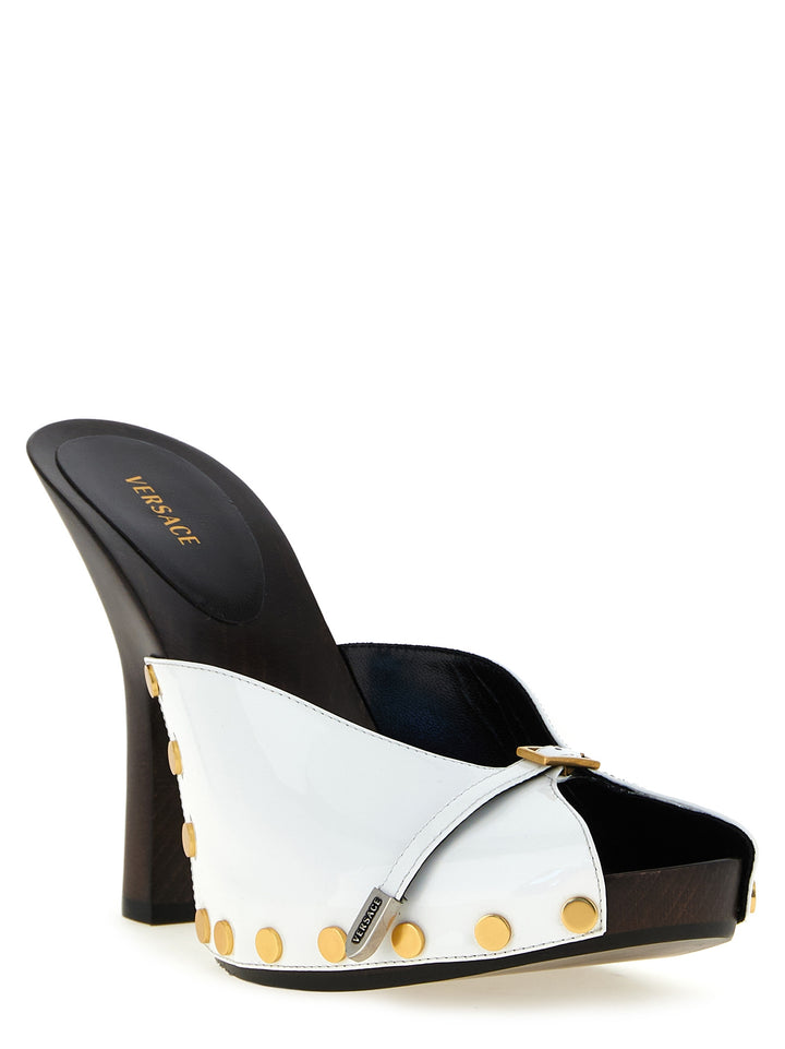 Versace Sassi Decollete - Bianco/Nero | 83c7d3c171a7fe5601cdf2e215378c20b5bc8154