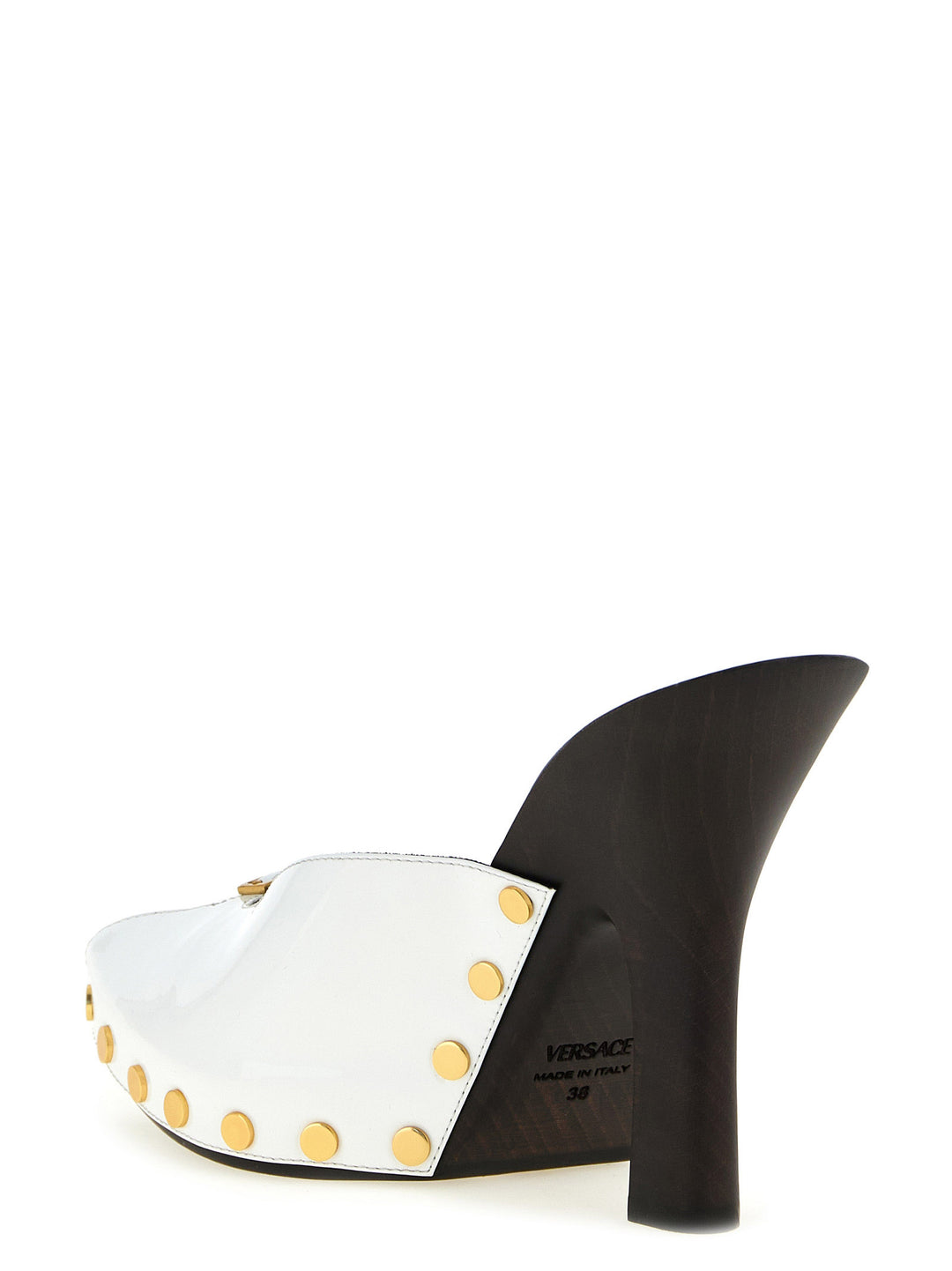 Versace Sassi Decollete - Bianco/Nero | c353ba712bccf6fccd6efa2456c3152660cc0bb7