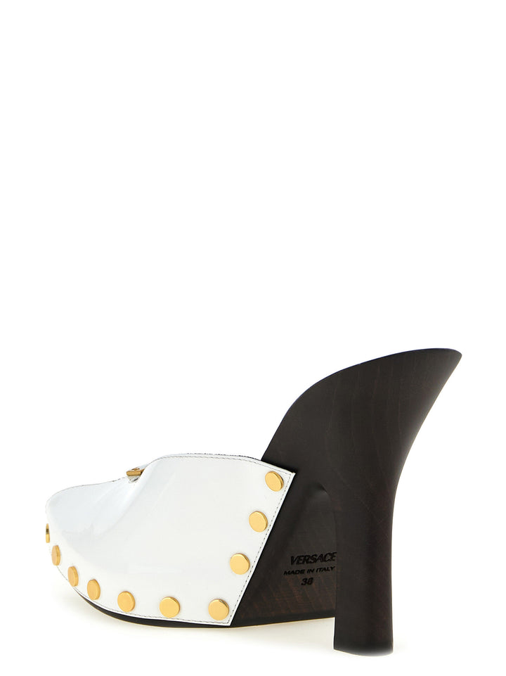 Versace Sassi Decollete - Bianco/Nero | c353ba712bccf6fccd6efa2456c3152660cc0bb7