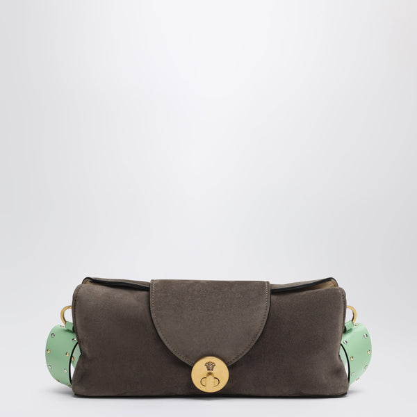 Vivian Pouch In Taupe/Mint Suede
