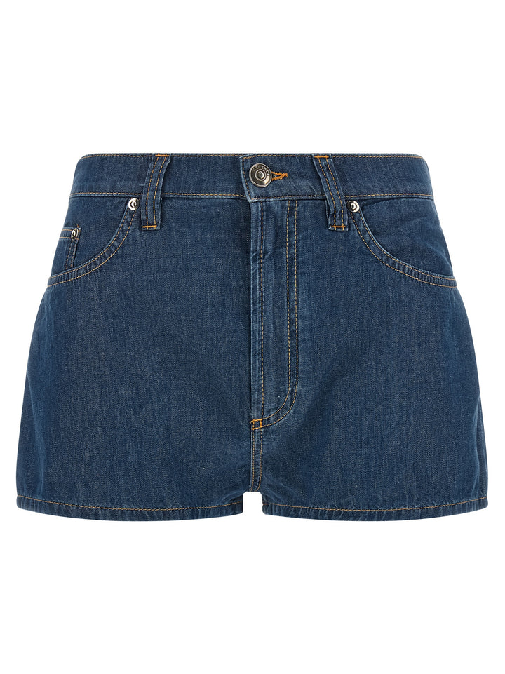 Versace Chambray Denim Shorts Bermuda e Short - Blu | ef3298789e09f4d0304feb6e109a7154fb8145ff