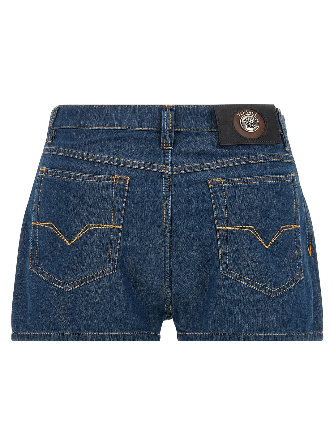 Versace Chambray Denim Shorts Bermuda e Short - Blu | cdc333c21d9b1ea66a403a70482ee8a90931260b