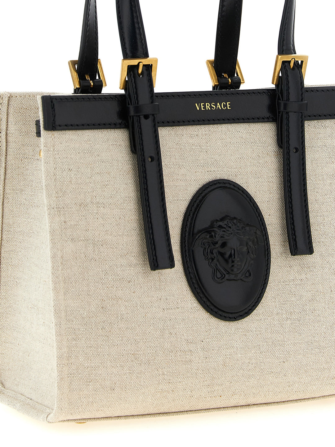 Versace Rivière Tote - Beige | 41a8e96fe585d0eaed44cf9ab213f790383b2816