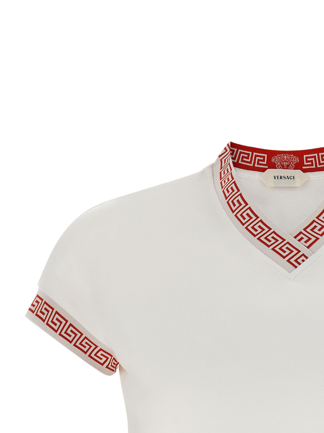 Versace Greca T shirt - Rosso | a1a04d2429b8b82ce287cceba574505455b9e719