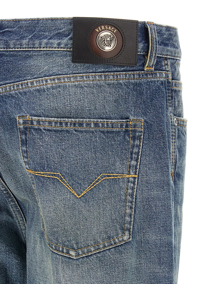 Versace Distressed Jeans - Blu | d777173595631743b8b7c455ae3641522cd388f0