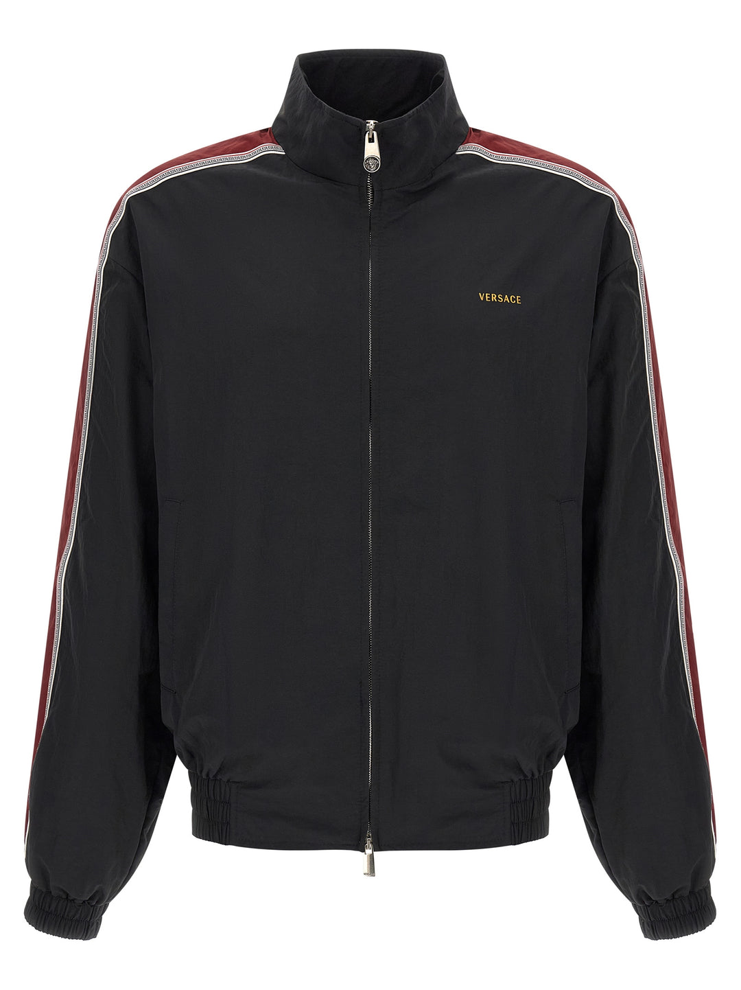 Versace Craquelé-Effect Blouson Puffer Jackets - Nero | 179683d202a9c24ac686555db3e7ad4b03058681